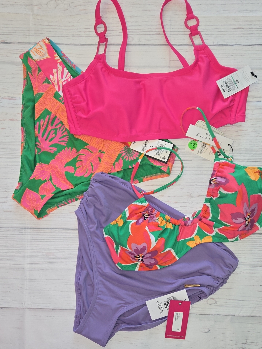 *Swim Bundle* 4 Pieces Size Large NWT, Vince Camuto, Sanctuary, Bar III